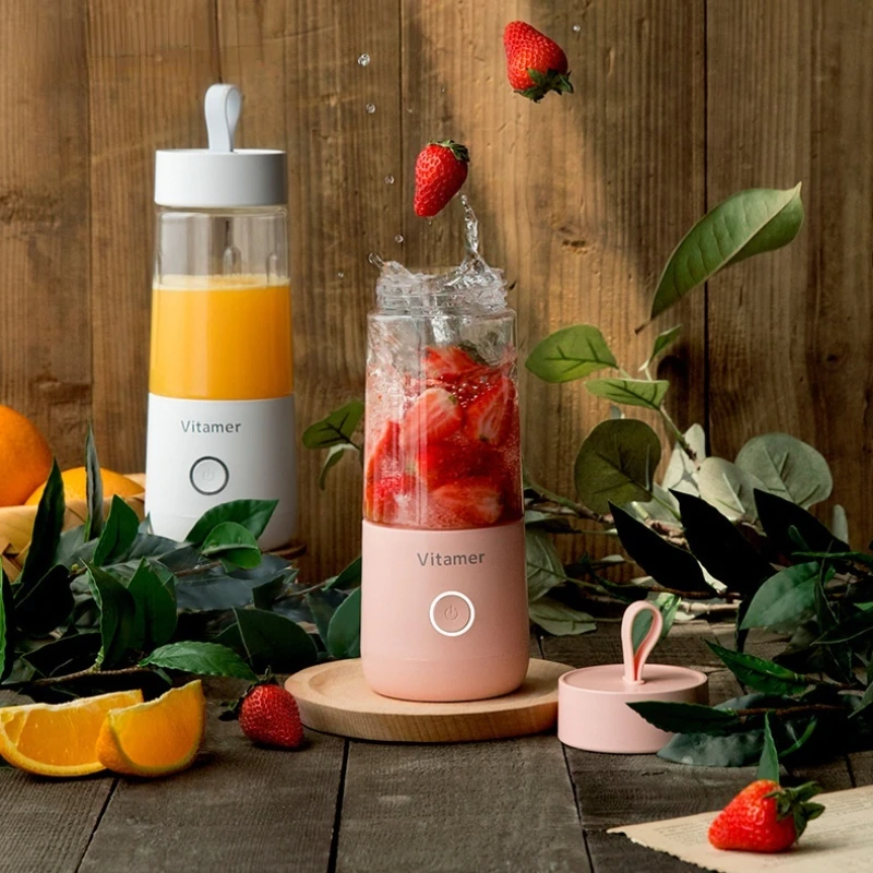 

350ml Electric Fruit Juicer USB Rechargeable Wireless Smoothie Blender Machine Mini Fruit Mixer Cup Juicing Cup Kitchen Mixer