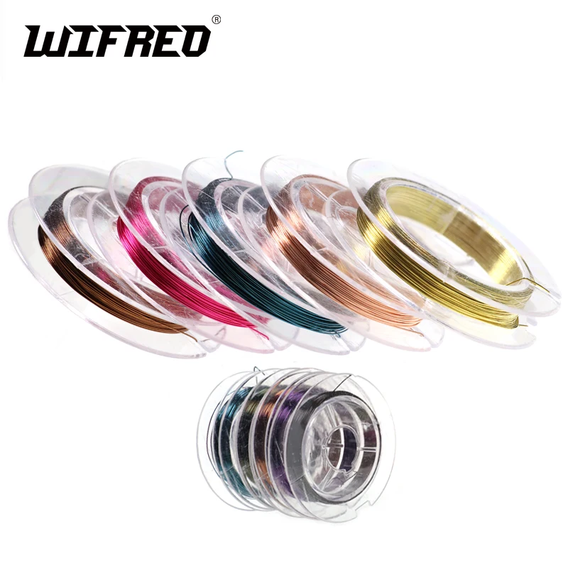 

Wifreo 0,3 мм медная проволока для вязания мушек, ювелирная линия для медной мушки John Fly Midge Larve Nymph, материал для вязания мушек, круглая металличес...