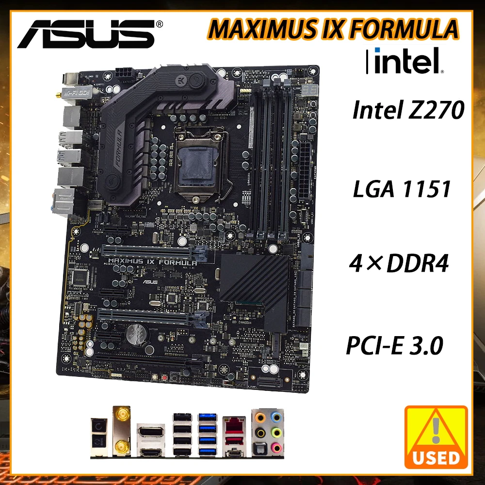 

ASUS ROG MAXIMUS IX FORMULA LGA 1151 Motherboard 4xDDR4 Support Core i7 i5 i3 CPU Intel Z270 PCI-E 3.0 64G HDMI USB3.1 ATX