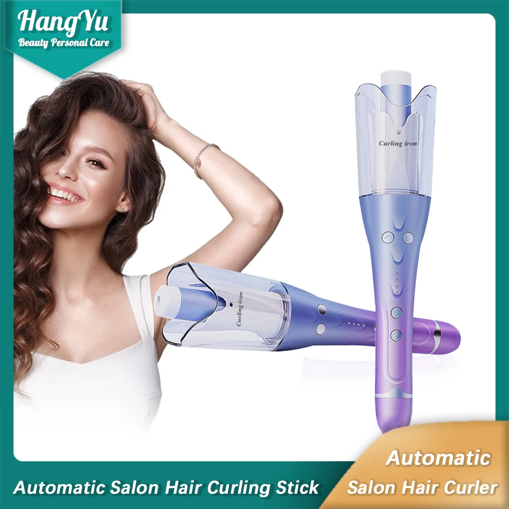 Performance Portable Ceramic Coating Comb Curling Iron Electric Anti-stuck Auto Wave Formers Rotating Automatic Hair Curler