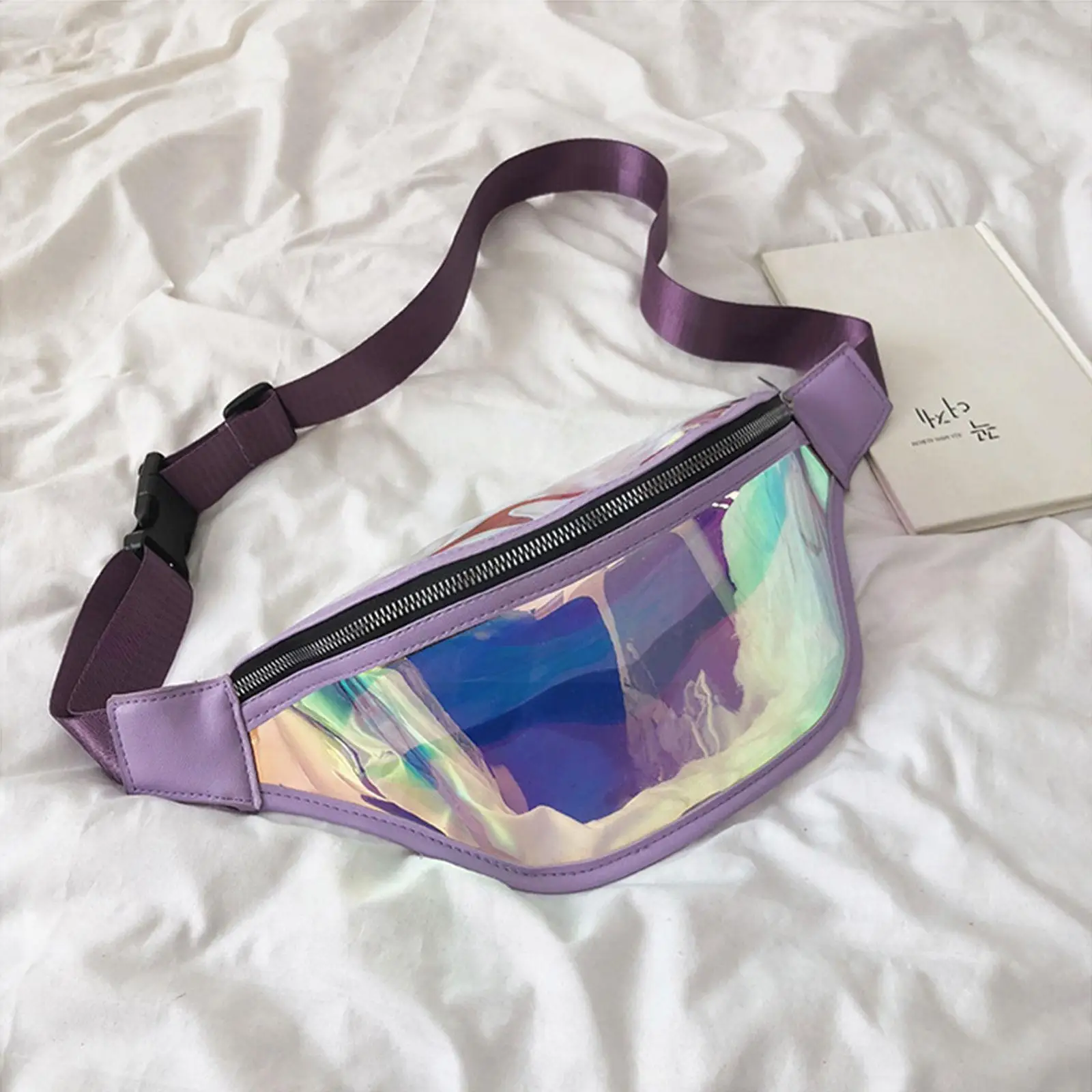 

Holographic Waist Bag Designer Zipper Chest Bag Sport Travel Girl Waist Belt Bags Fashion Phone Waist Pack For Women Fanny G2Y6