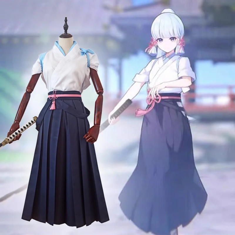 

Игровые костюмы для косплея Genshin Impact Kamisato Ayaka, костюм для косплея в виде снежинок Heron, Униформа, женская одежда, новинка
