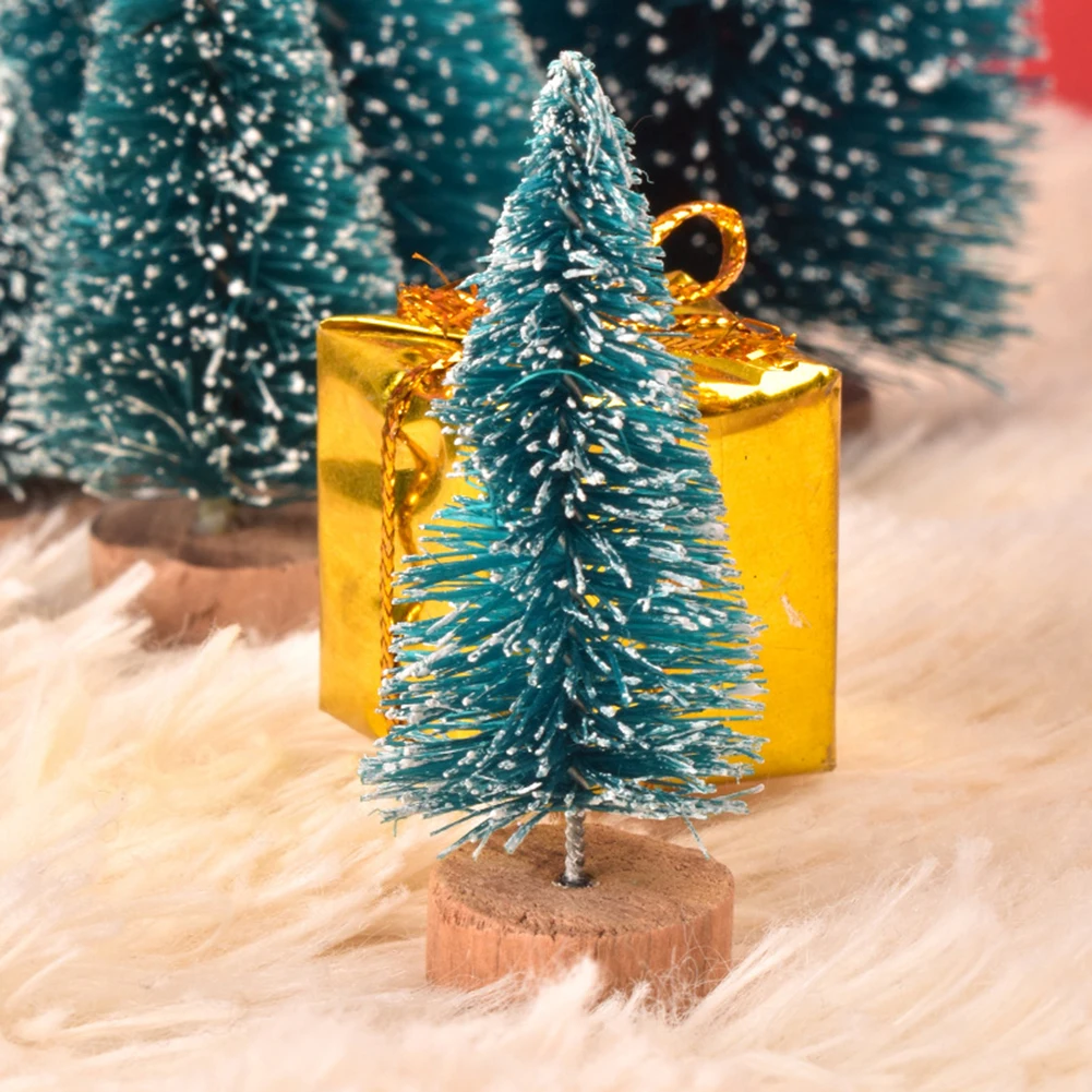 12 шт. 4 см мини-рождественские елки маленькое искусственное украшение для