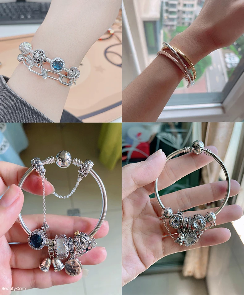 

Женский Классический вечерние из серебра 2022 пробы, с браслетом Pandora