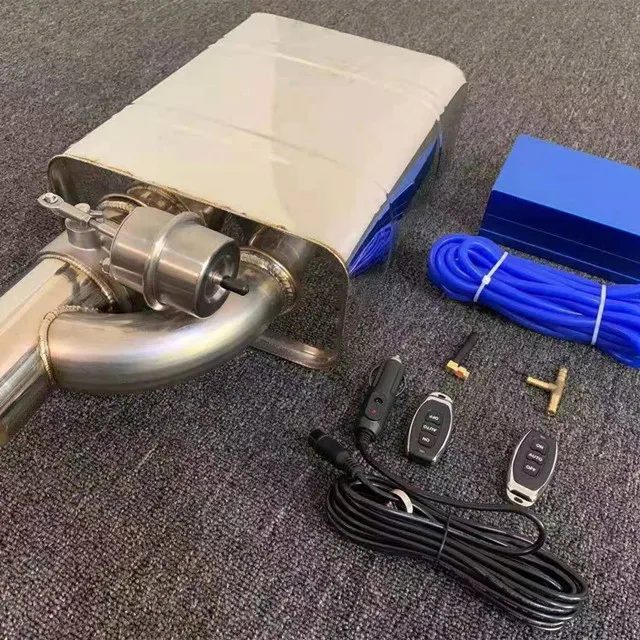 

car sound Dump Muffler Remote Controller Dump Valve Variable Silencer Stainless Exhaust System Vacuum Cutout Exhaust Pipe Kit