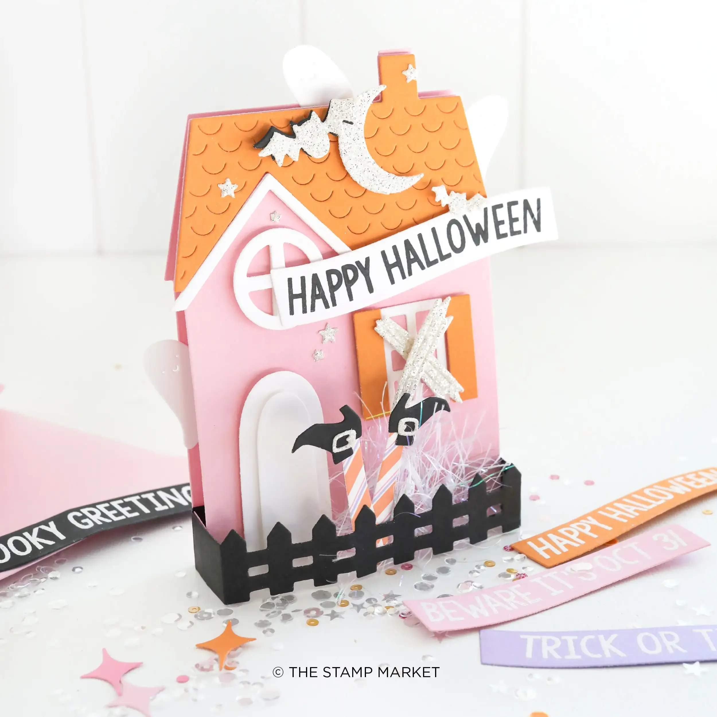 Штамп с поздравлением на Хэллоуин новинка 2024 сентябрь для скрапбукинга бумаги