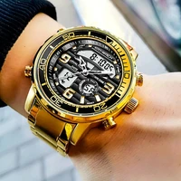 2022 top brand luxury chronograph men wrist watches fashion sport military gold quartz wrist watches man clock wristwatch