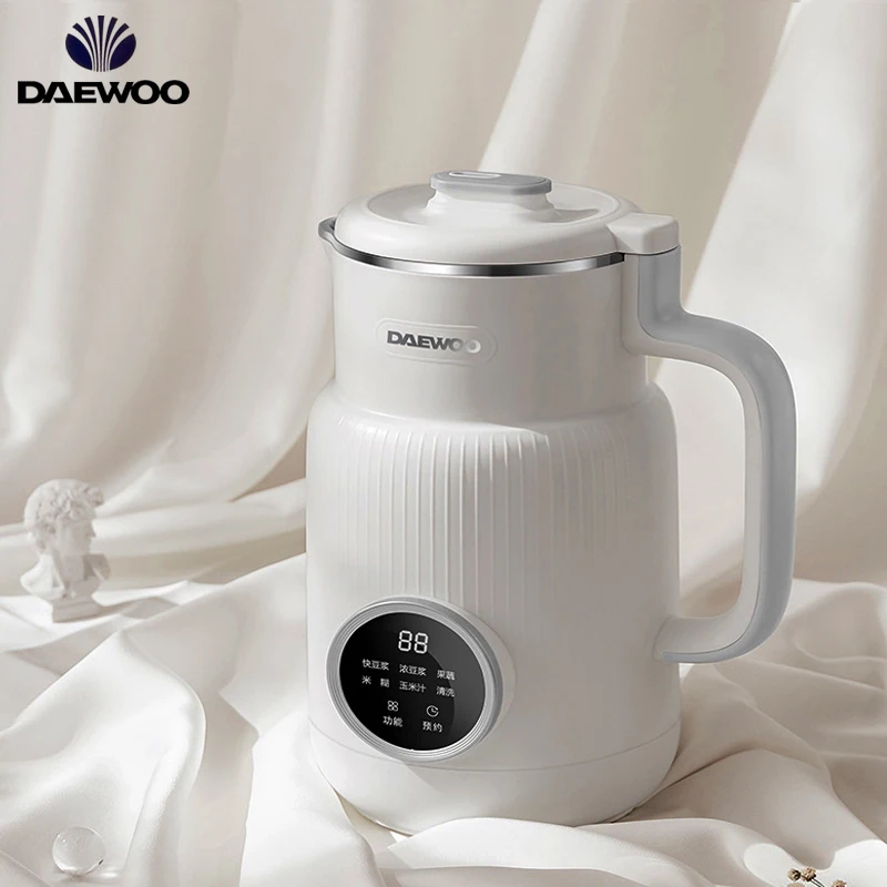 

DAEWOO Mini Soymilk Maker 600ML Stainless Steel Food Blender 220V Household Mixer 12H Timing Juice Rice Paste