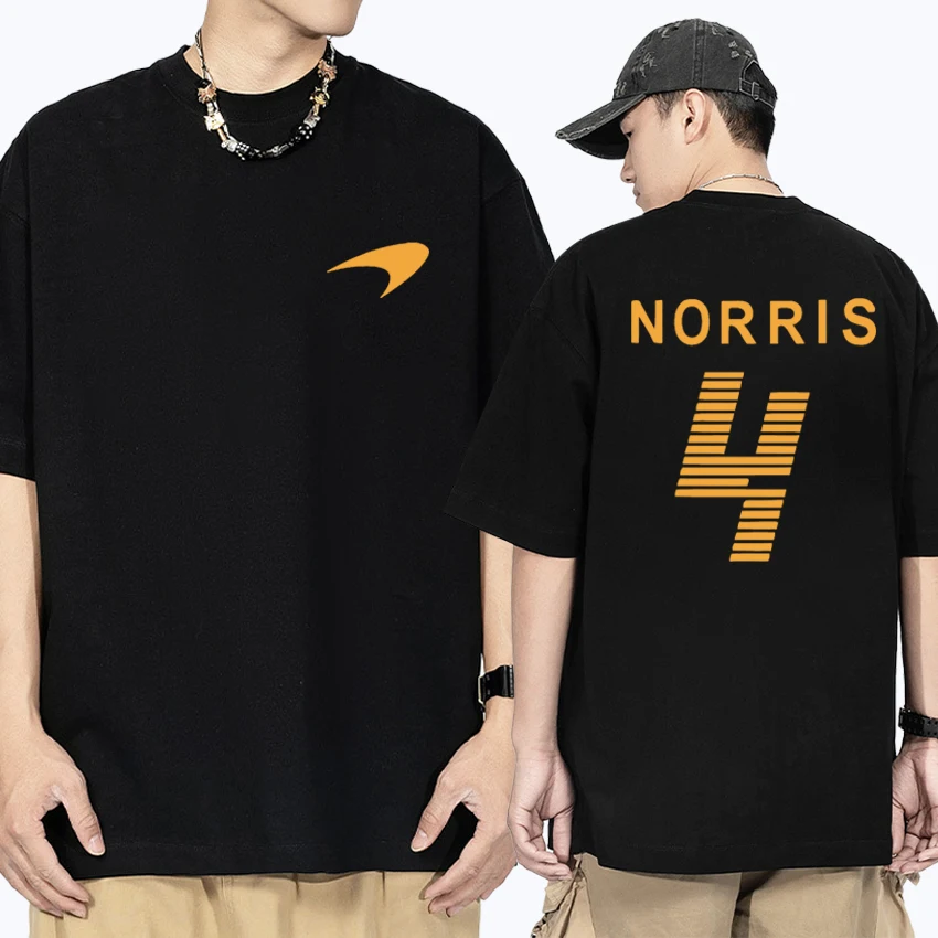 Новинка в Lando Norris Racing Driver двусторонние футболки с рисунком для мужчин и женщин