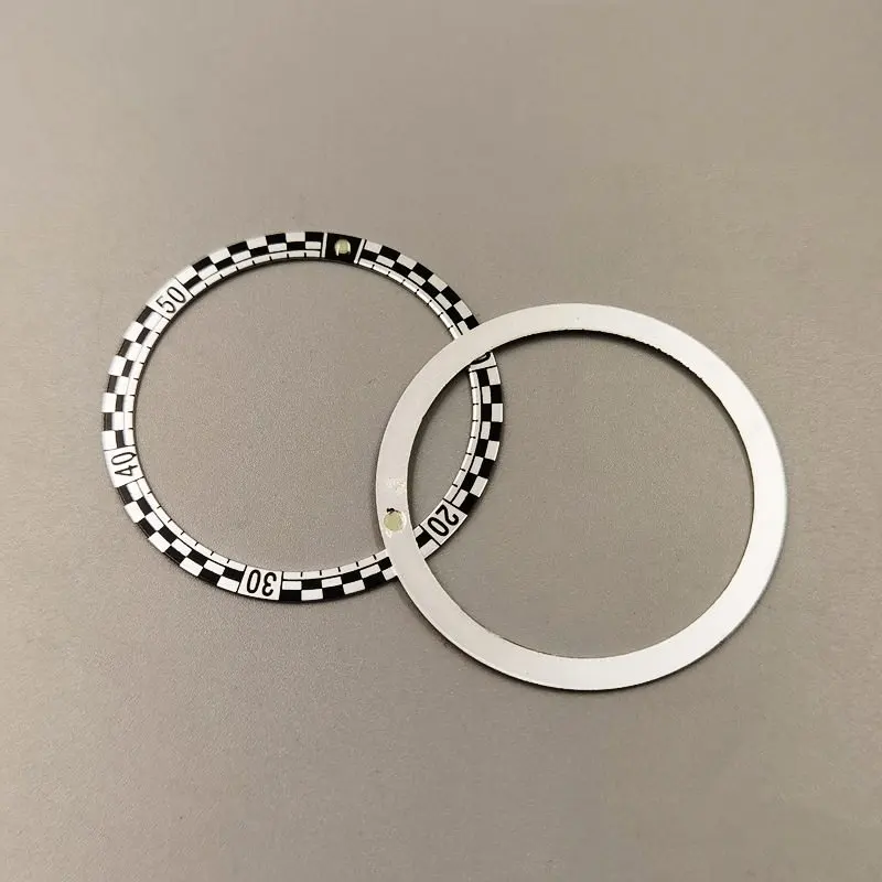 Mod Watch Parts 38mm Black Blue Green Luminous Bead Aluminum Rally Bezel Insert For SKX 6105 NH35 NH36 Movement Dive Watch