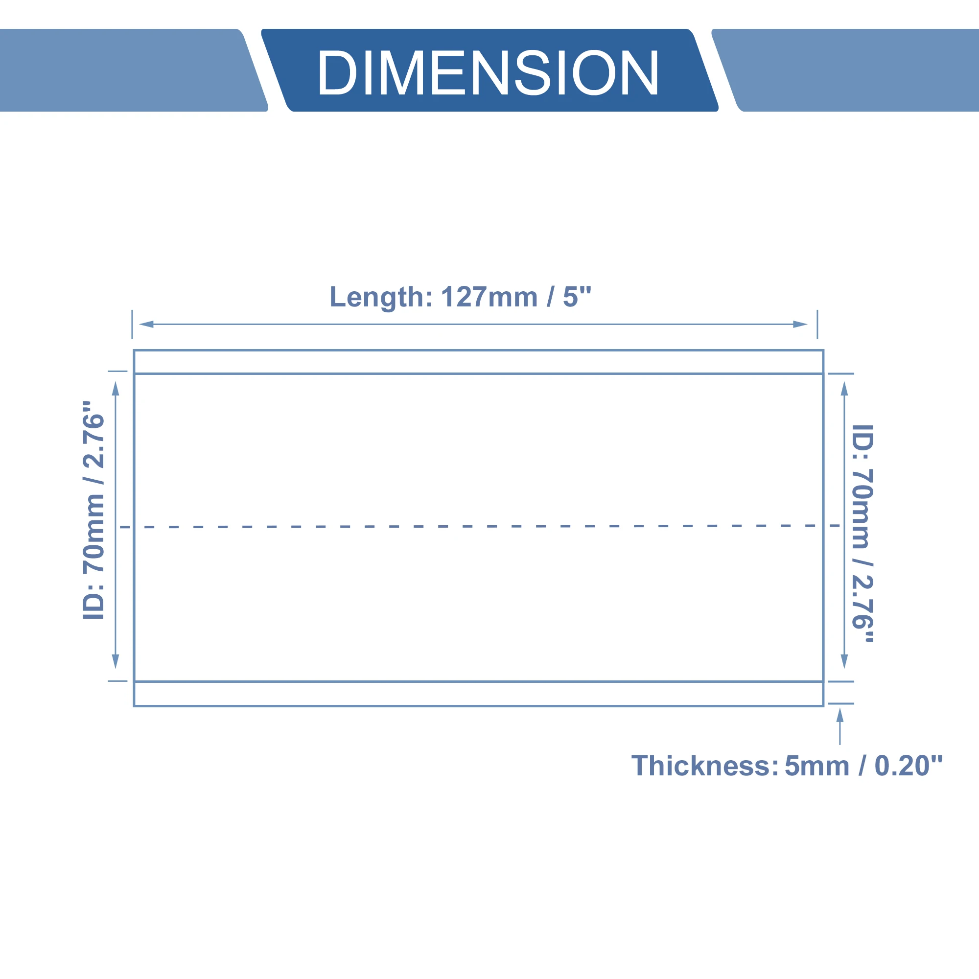UXCELL 48/51/54/57/60/63/68/70/76/80/83/90/127/152 мм ID 127 длиной 0 градусов автомобильный силиконовый