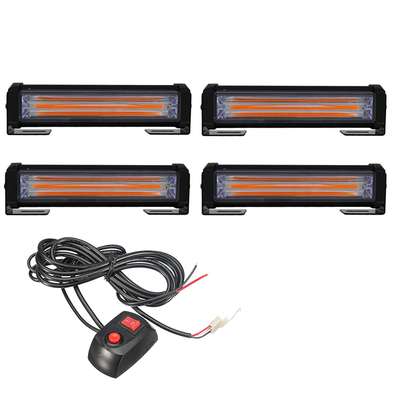 

40W 80W COB Автомобиль Грузовик Решетка Светодиодный Стробоскоп Пожарный Полицейский Мигающий Аварийный Предупреждающий Свет Красный Синий Желтый Белый 12V 24V