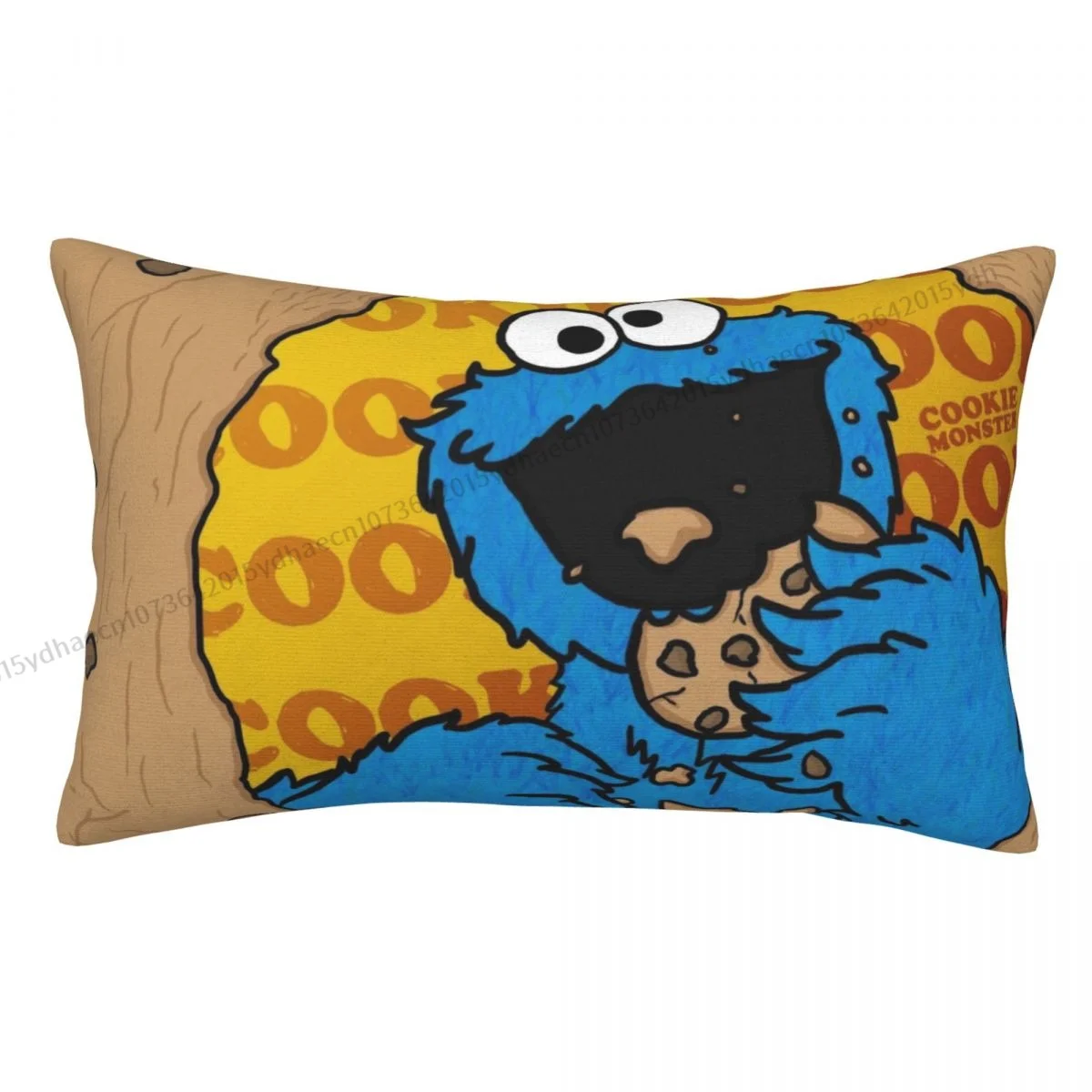 

Sesame Street Doll Cartoon Printed Pillow Case Backpack Cojines Covers Reusable Chair Decor Pillowcase