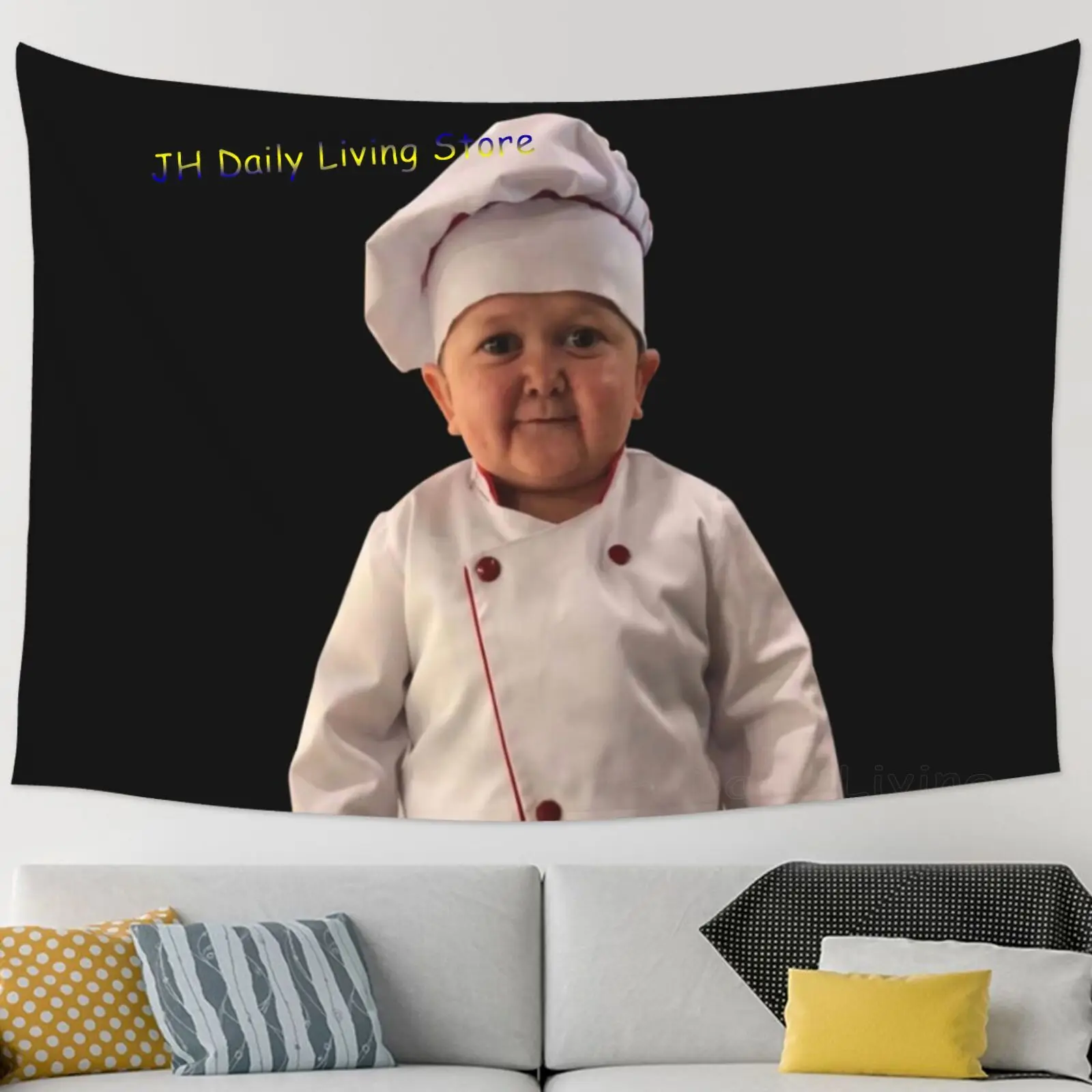 

PLUM PRAWN Hasbulla Magomedov Tapestry Wall Hanging Art Room Decor Home Decoration Polyester Large Size Tapestries Living Room