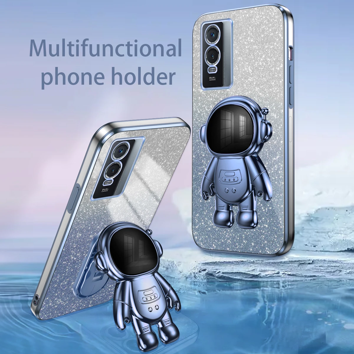 ДЛЯ Vivo Y76 фотоблестящая стильная подставка для астронавта фотосессия Y76S мягкая