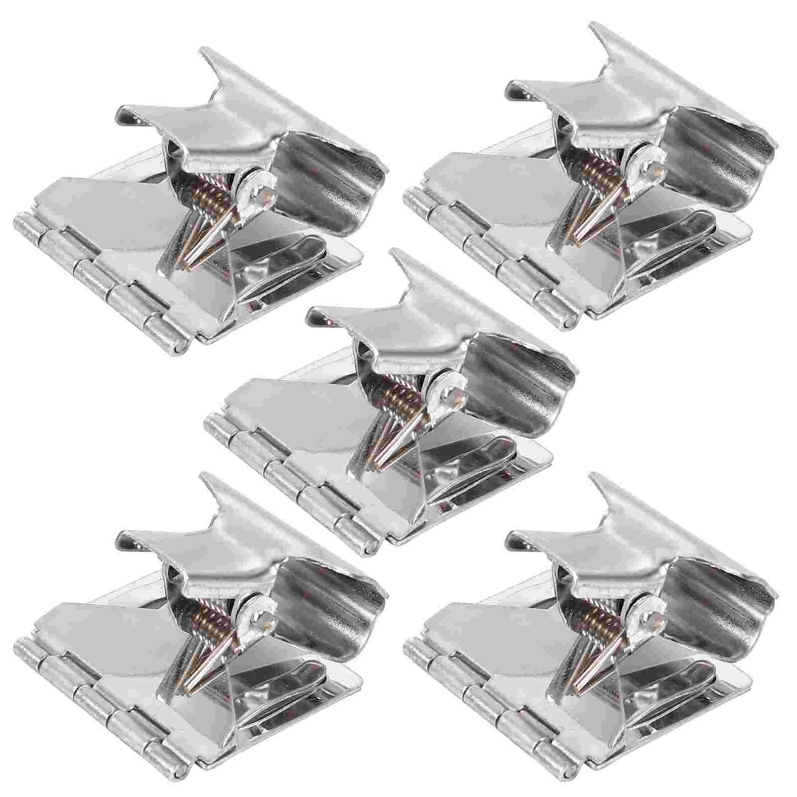 

5 Pcs Price Tag Clip Folder Holder Supermarkets Display Clips Metal Clamp Label Signage Electroplated Iron Promotional Clamps