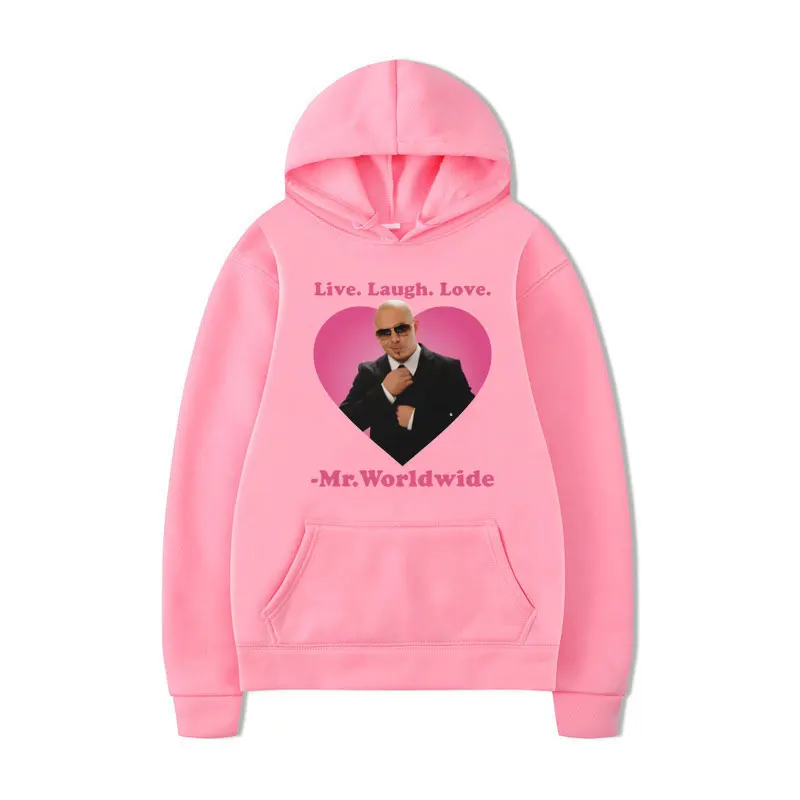 Live Laugh Love Mr. Worldwide Толстовка с принтом Mr Pitbull Забавные толстовки Мужская мода