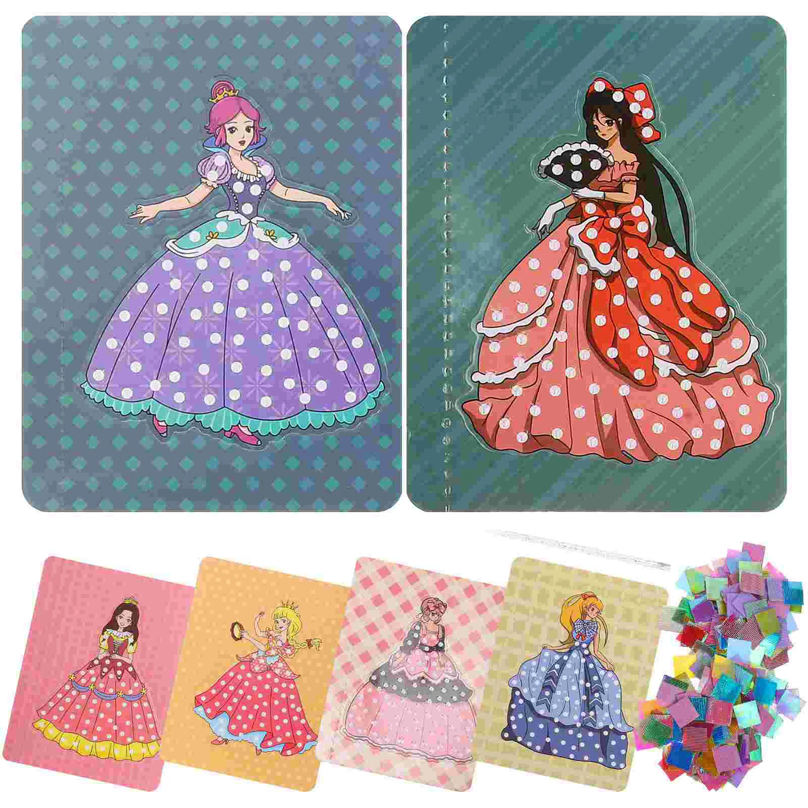 

2 Sets Puncture Painting Poke Fabric Crafts DIY Poke Drawing Boards Toys