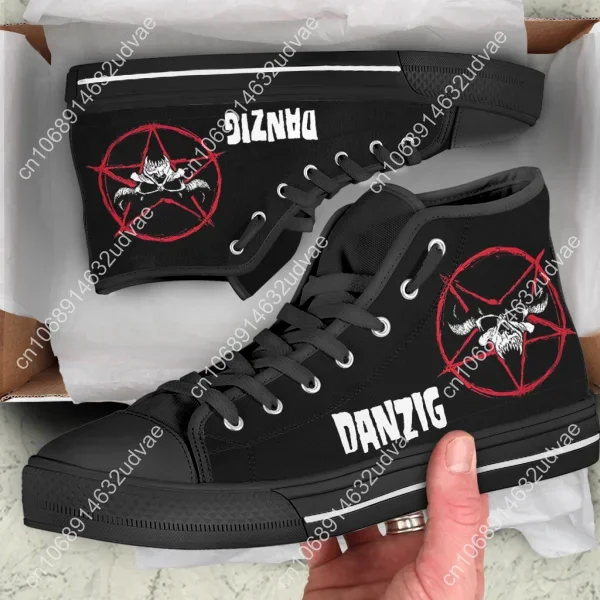 Горячая крутая парусиновая обувь Danzig Band для мужчин и женщин высокое качество