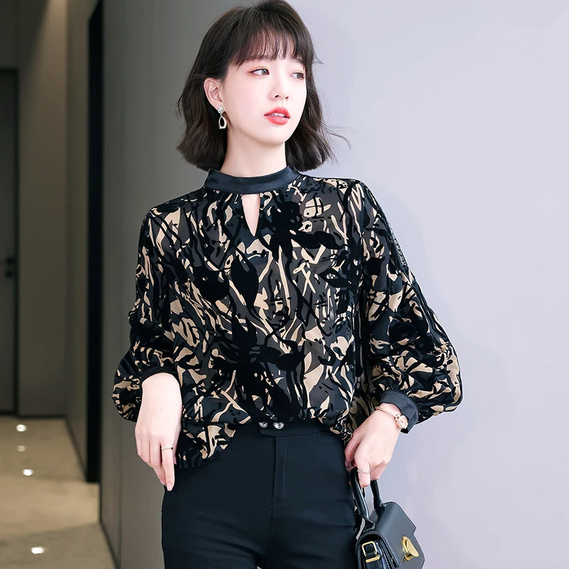 

Korean Silk Women Blouses Women Satin Silk Shirts Woman Dot Print Blouse Tops Woman Silk Top Blusas Femininas Elegante