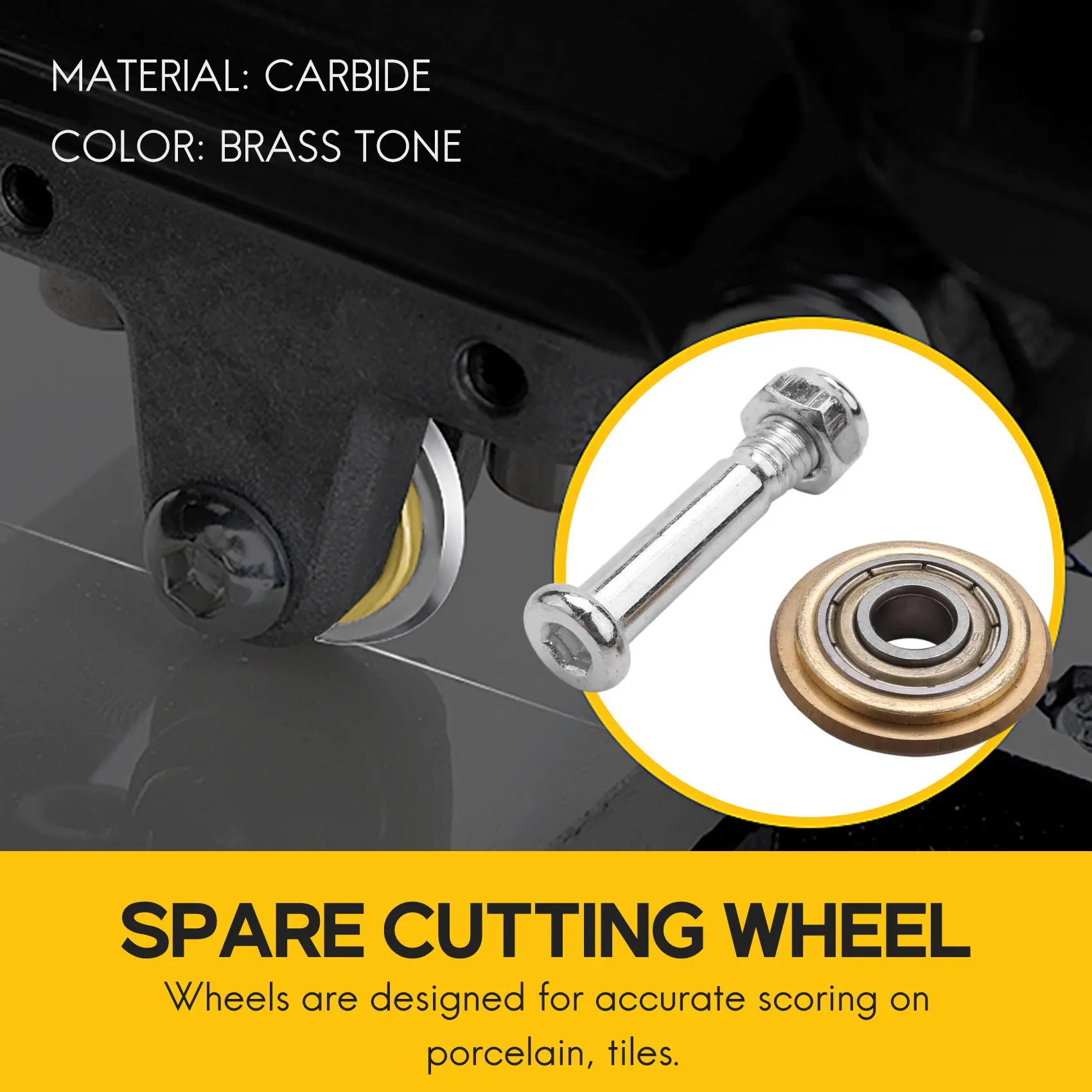 Резак для карбонизированной плитки с титановым покрытием 22x6x6 мм тональный