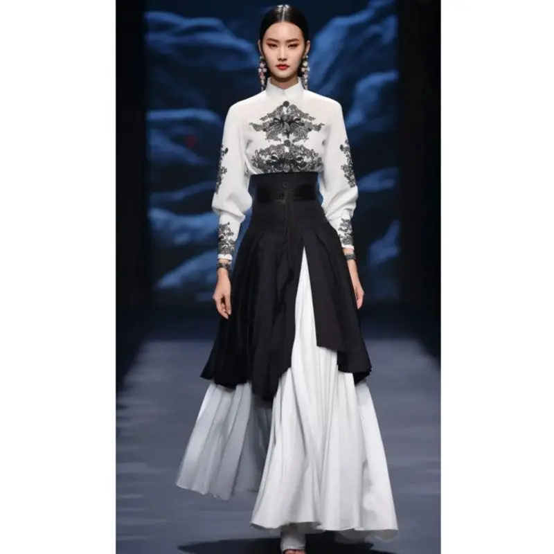 Женская юбка в китайском стиле