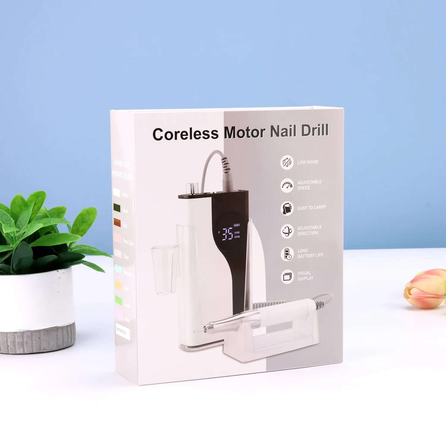 Новое поступление 2024 года 65 Вт профессиональная аккумуляторная дрель для ногтей