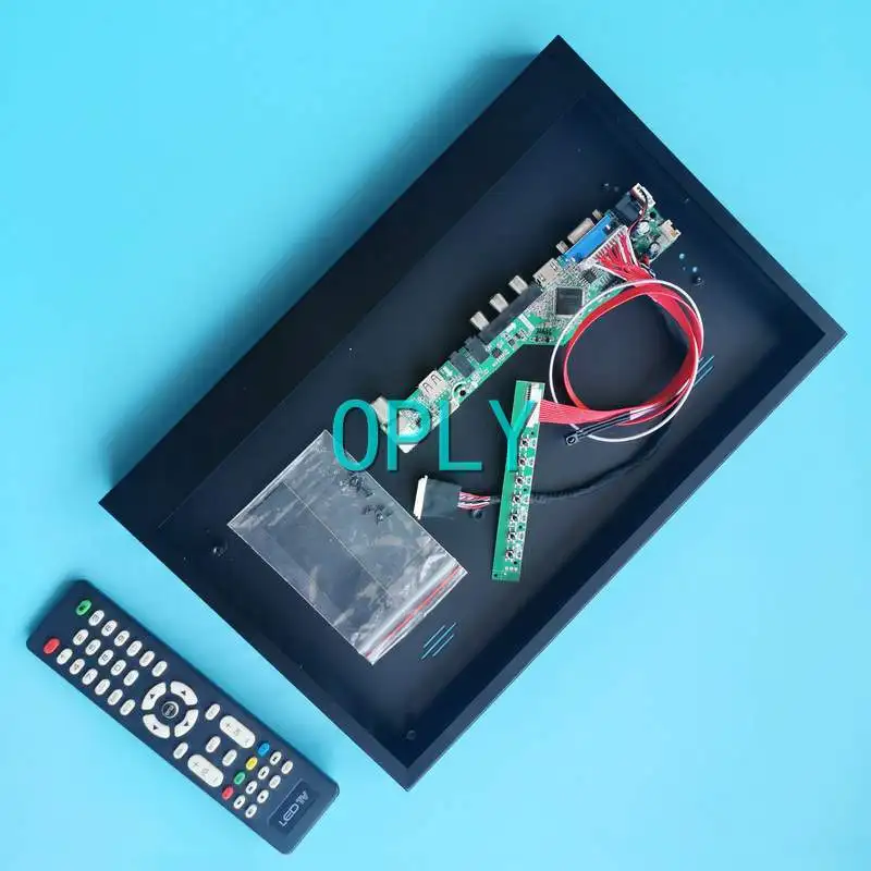 

Analog TV Controller Board+Metal Case Fit LTN156AT02-D01/D09/P06/W01 LVDS 40-Pin 1366*768 VGA USB RF HDMI-Compatible 15.6" Kit