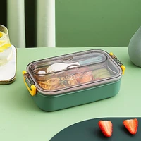 convenient bento box leak proof reusable double layer bento case lunch container lunch box 1 set