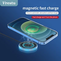 qi 15w magnetic wireless charger pads for iphone 13 magnet charger for iphone 12 pro max mini pro power adapter led suction base