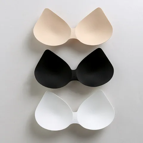 Women Female Triangle Bra Pad Inserts Nipple Covers Bra Pads Push Up Chest Pads for Sport Bikini Top Removeable Enhancer Padded