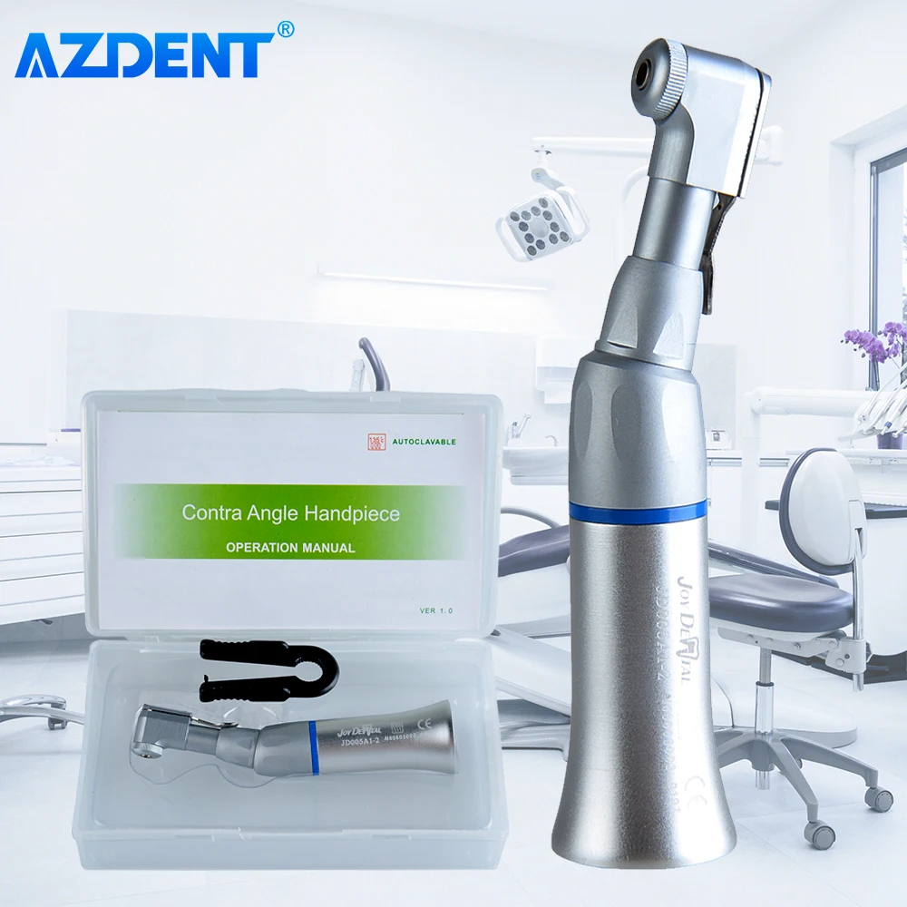 AZDENT Dental Slow Low Speed Handpiece Latch Contra Angle Handpieces 22,000-27,000 rpm Dentistry Clinics Lab Tool