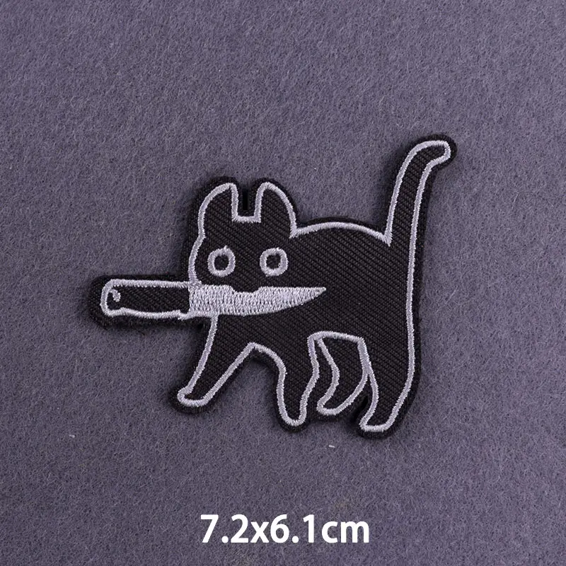 Наклейки в стиле панк с ядовитой бутылкой черепом Убийца Кота вышитые нашивки на