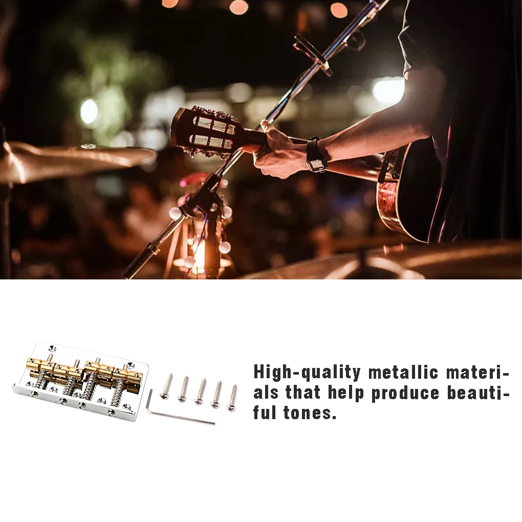

4 Strings Saddle Guitar Bridges Replacement Bass Supplies Upgraded Fittings