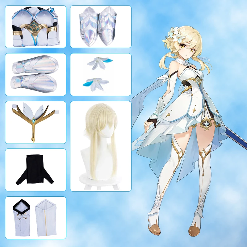 

Костюм для косплея аниме «люмина», одежда для косплея gentraveler Shin Impact, носки, униформа Лолиты, Хэллоуин, карнавал для женщин