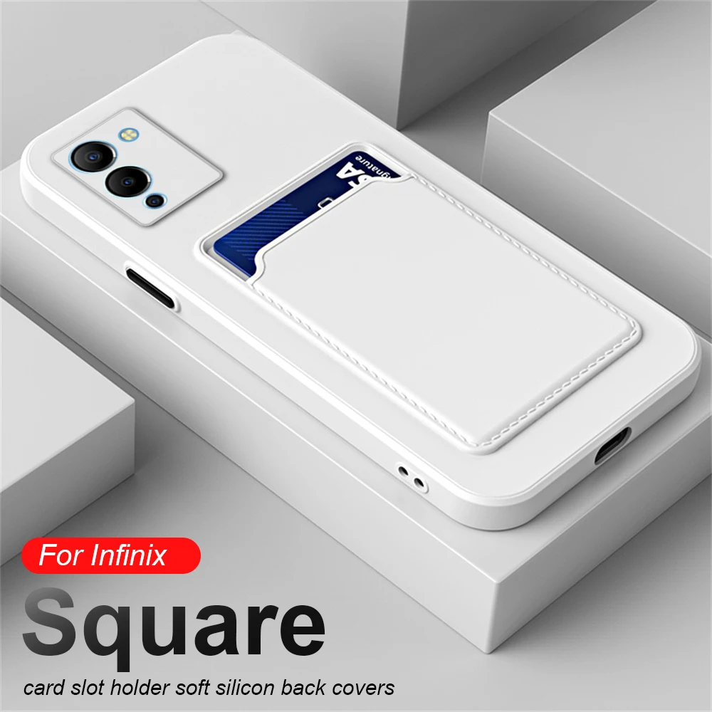 Фото Чехлы для Note 12 Turbo держатель карт квадратный силиконовый чехол телефона Infinix G96