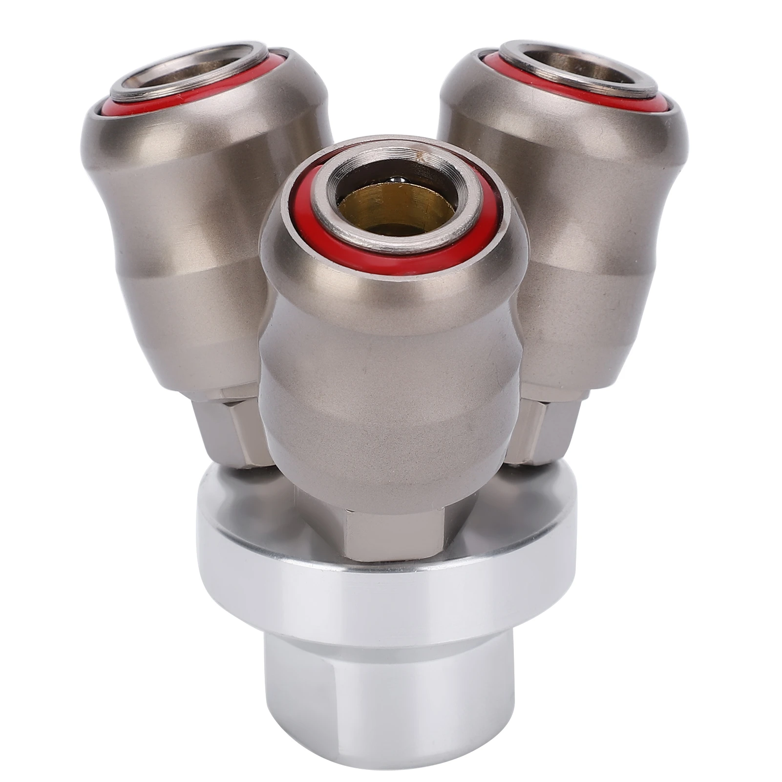 

3 Way Quick Coupler Round Female Thread Explosion‑Proof Self‑Locking Auto Parts Connector 3 3 3 3 3 3 3