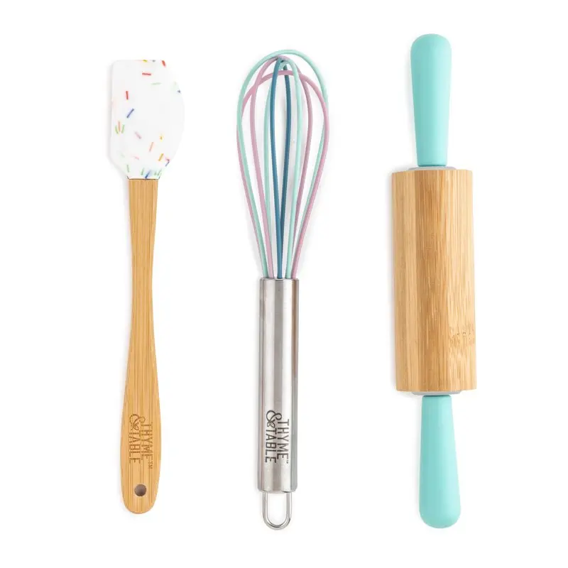 

Set, Baking Supplies Fantastic Mini Bake Spatula, Whisk, Rolling Pin Set - Essential Baking Supplies for Your Kitchen.