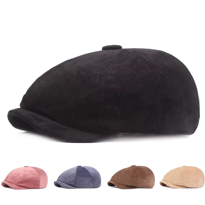 

Plain Octagonal Hat for Women Summer Autumn Cool Newsboy Cap Men Casual Chapeau Gatsby Caps Ladies Fashion Beret Hats