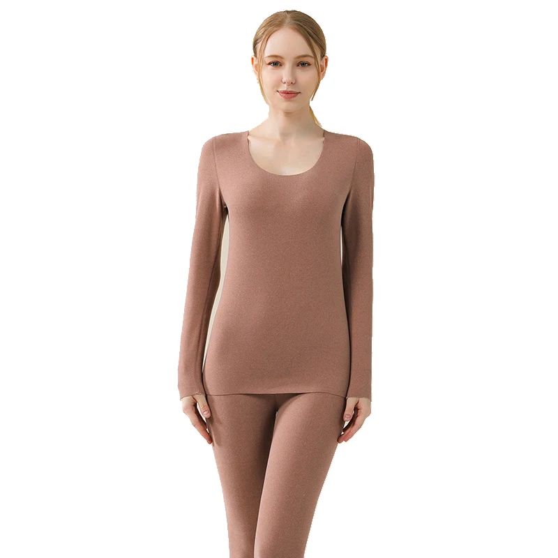 Women Thermal Underwear Suit Seamless Soft Delicate Long Johns Set Men Inner Wear Set Sexy Winter Warm Long Underwear
