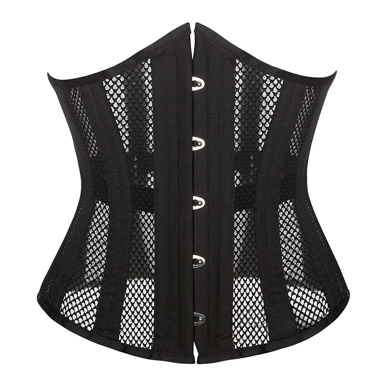 

Summer Mesh Breathable Thin Bottoming Belly Tightening and Shaping 26 Steel Bones Network Corset Waistband for Women