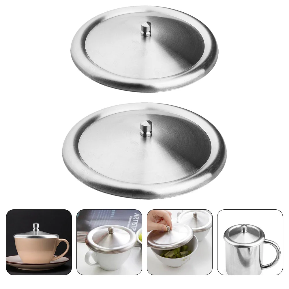 

2Pcs Lids Covers Proof Spillproof Stainless Cup Lids Tumbler Replacement Lids for Coffe Cup Water Cup Tumbler Mug