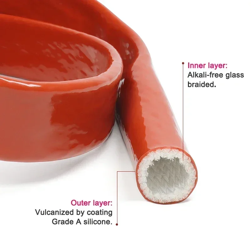 Огнестойкая плетеная Втулка из стекловолокна с оригинальным покрытием 1 м