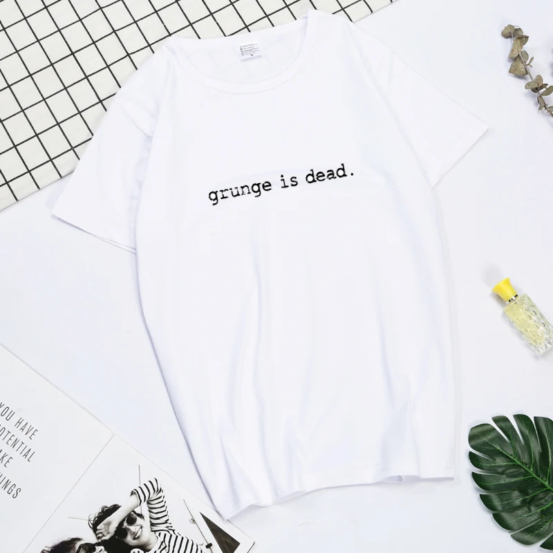 

drop shipping fashion summer style men t-shirt Grunge is Dead T Shirt casual pattern printed tee shirt short sleeve