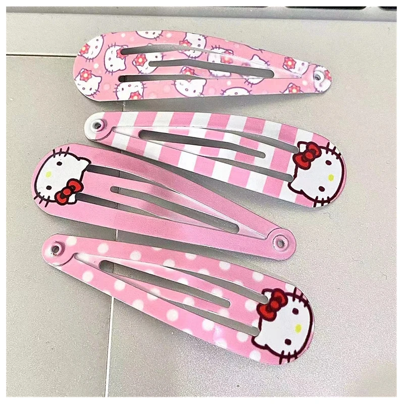 

1pcs New Cute Hello Kitty Pink Hairpin Japanese Sweet Student Bang BB Clip Kawaii Girls Funny Fashion Hairpin Children's Gift