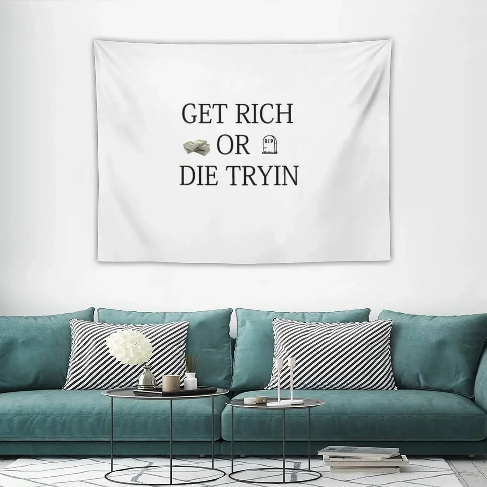 Get Rich or Die Tryin Гобелен Товары для дома Подвесной настенный гобелен