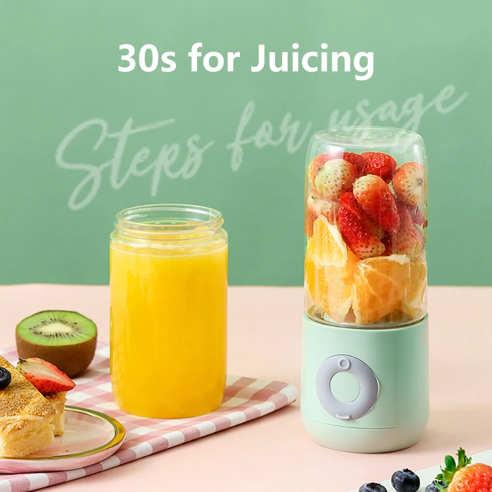 

Portable Mini Juicer Blender USB Rechargeable 4-Blade Cutter Juicer Blenders Food Processor Milk Shake Smoothie Maker Mixer