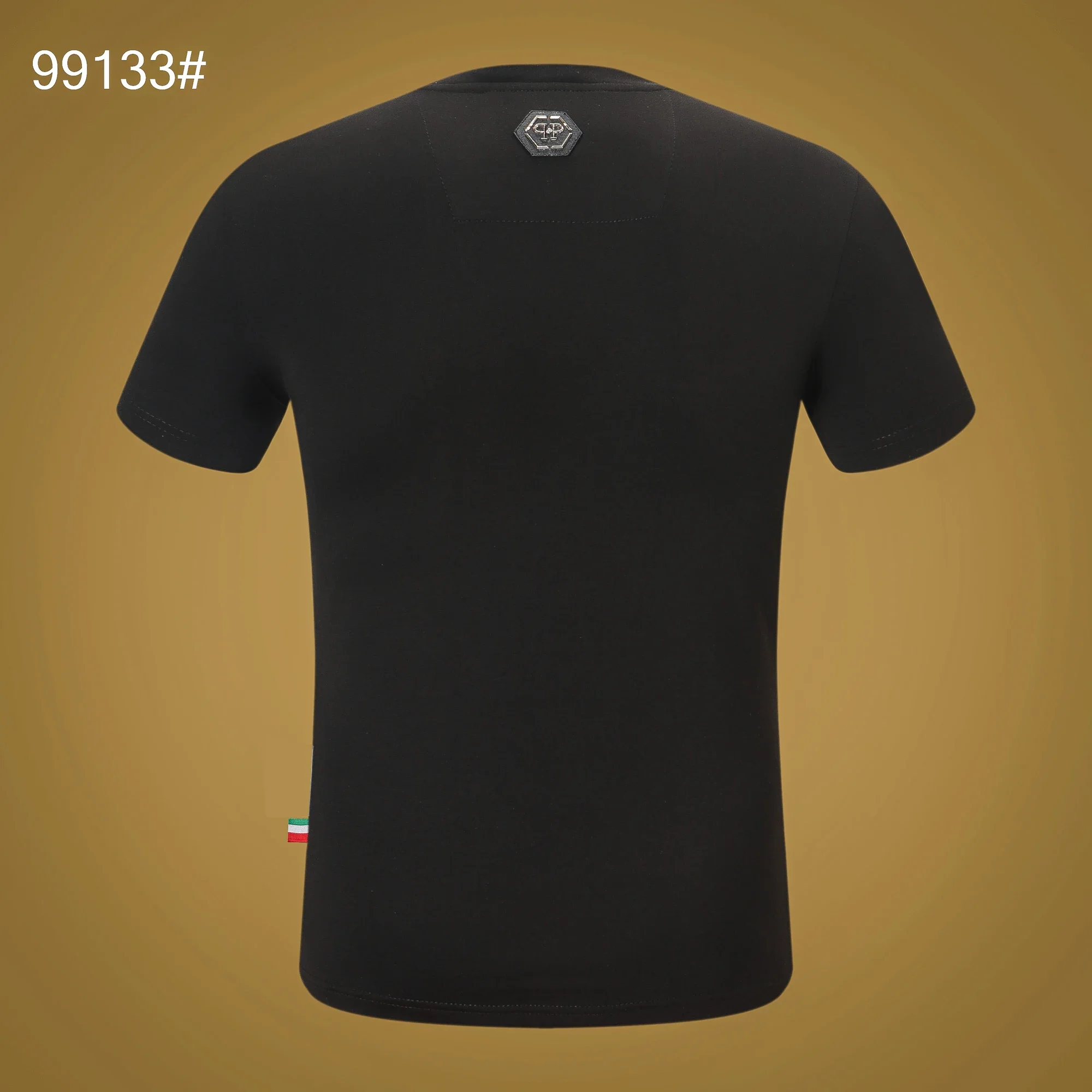 Классические мужские футболки в стиле ретро брендовая футболка Skull Plein хип-хоп