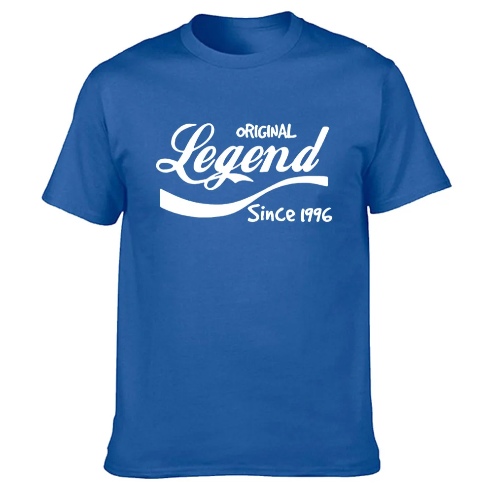 

Fashion Legend Since 1996 T-Shirt Funny Birthday Gift Top Dad Husband Brother Cotton Tshirt Men Clothing Short Sleeve Tops Tees