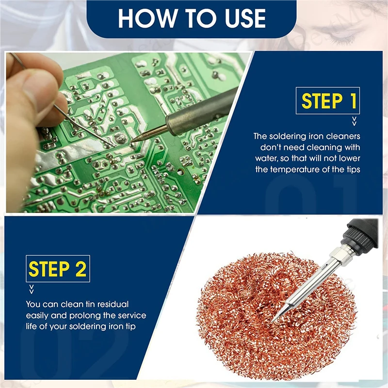 Губка для чистки наконечников паяльника набор из 5/10/20 шт. |